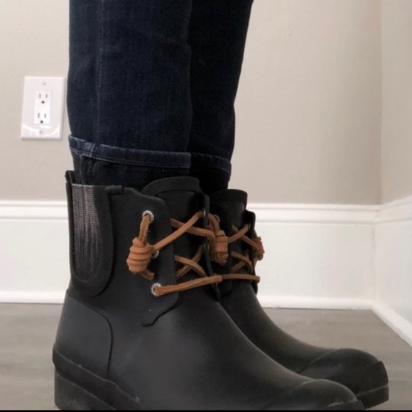 Sperry Walker Steam Waterproof Rain Boots, in Black, Size 8 - Picture 5 of 12